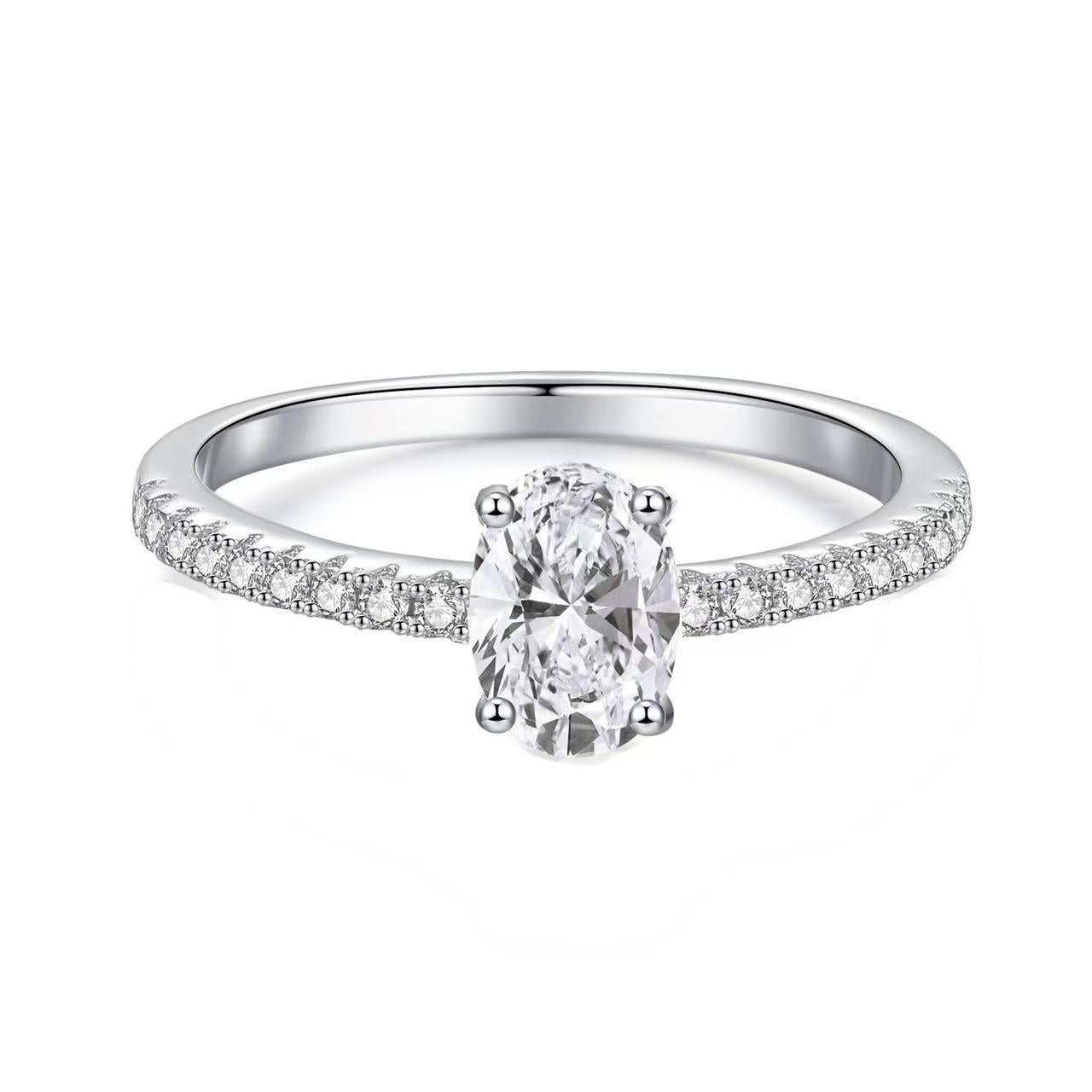 【#Y130】 (Ashley) 925 Sterling Silver Synthetic Moissanite rings