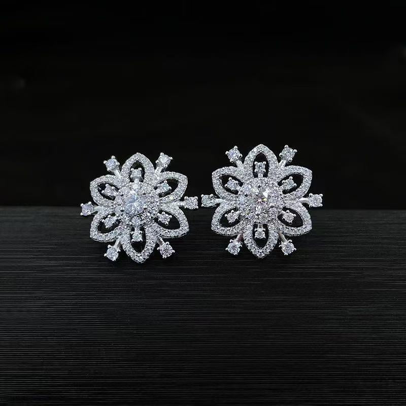 【#Y74】(Talia)925Sterling Silver Synthetic Moissanite earrings