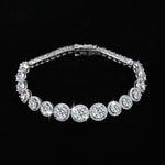 【#Y78】(Eliza)925 Sterling Silver Synthetic Moissanite bracelet