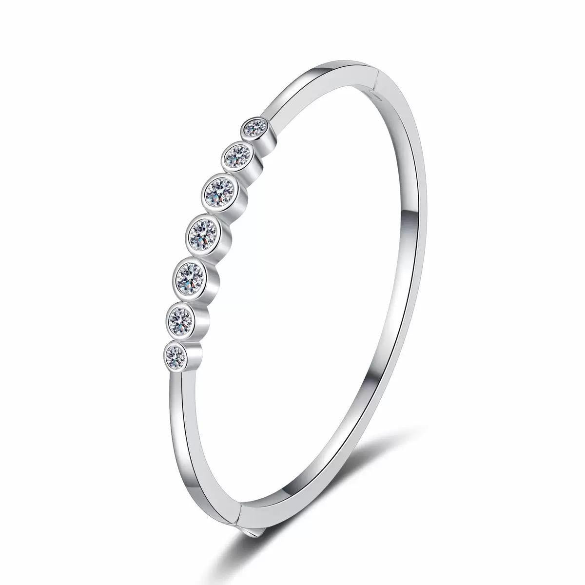 【#Y82】(Eden)925 Sterling Silver Synthetic Moissanite Bracelets