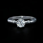 【#Y89】(Jean) 925 Sterling Silver Synthetic Moissanite rings