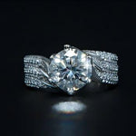 【#Y93】(Rosalie) 925 Sterling Silver Synthetic Moissanite rings