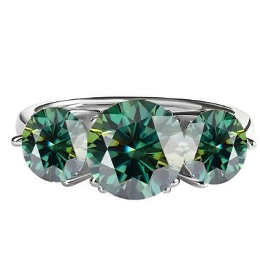 【#Y95】(Basil) 925 Sterling Silver Synthetic Moissanite rings