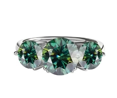 【#Y95】(Basil) 925 Sterling Silver Synthetic Moissanite rings