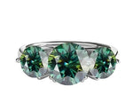 【#Y95】(Basil) 925 Sterling Silver Synthetic Moissanite rings