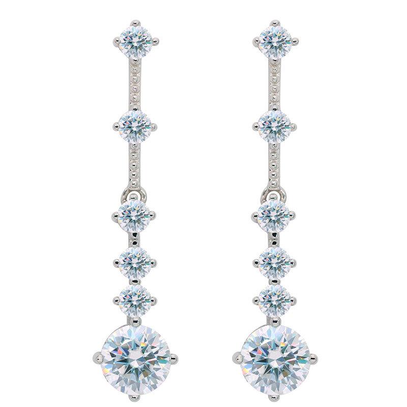 【#A538】(Cameron)925Sterling Silver Synthetic Moissanite earrings