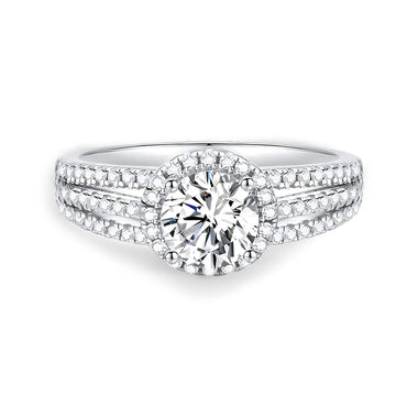 【#JZ154】(Audrey) 925 Sterling Silver Synthetic Moissanite ring