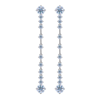 【#A540】(Hollis)925Sterling Silver Synthetic Moissanite earrings