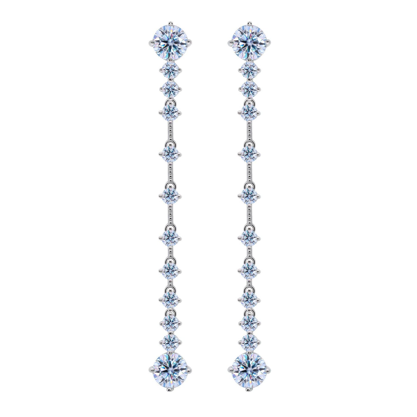 【#A540】(Hollis)925Sterling Silver Synthetic Moissanite earrings