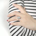 【#534】(Dawson) 925 Sterling Silver Synthetic Moissanite Ring