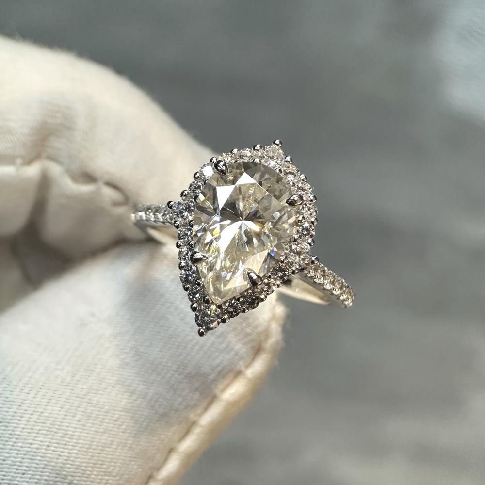 【#A551】(Zona)925 Sterling Silver Synthetic Moissanite Rings