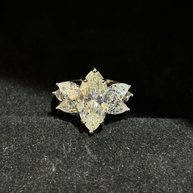 【#535】(Arvin) 925 Sterling Silver Synthetic Moissanite Ring