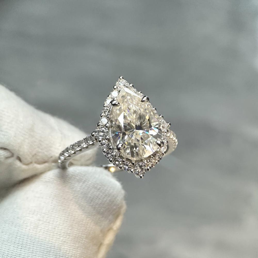 【#A551】(Zona)925 Sterling Silver Synthetic Moissanite Rings