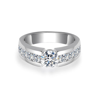 【#JZ153】(Venice) 925 Sterling Silver Synthetic Moissanite ring
