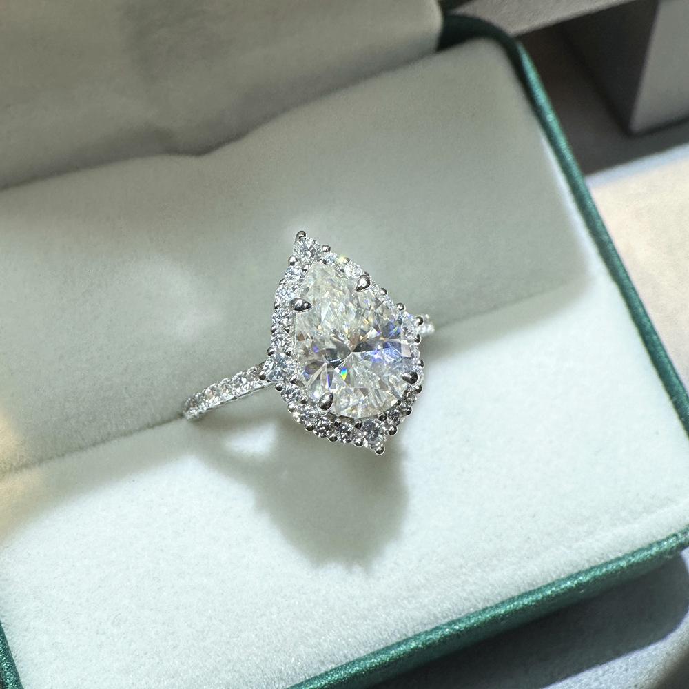 【#A551】(Zona)925 Sterling Silver Synthetic Moissanite Rings