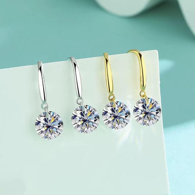 【#A379】(Craig)925Sterling Silver Synthetic Moissanite earrings
