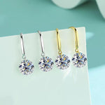 【#A379】(Craig)925Sterling Silver Synthetic Moissanite earrings